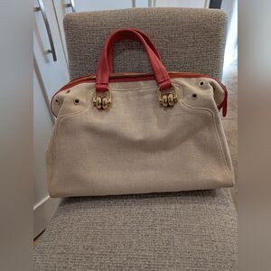 Charles Jourdan Canvas/Leather Purse